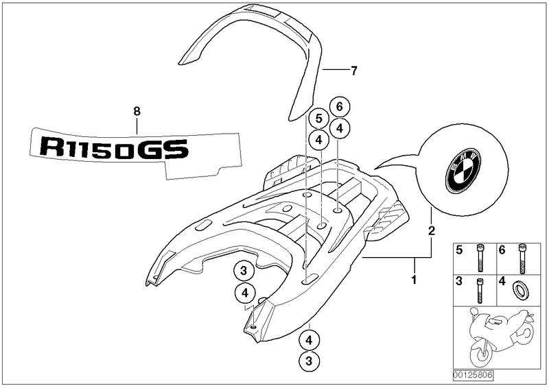 BMW Rear Luggage Rack Grid