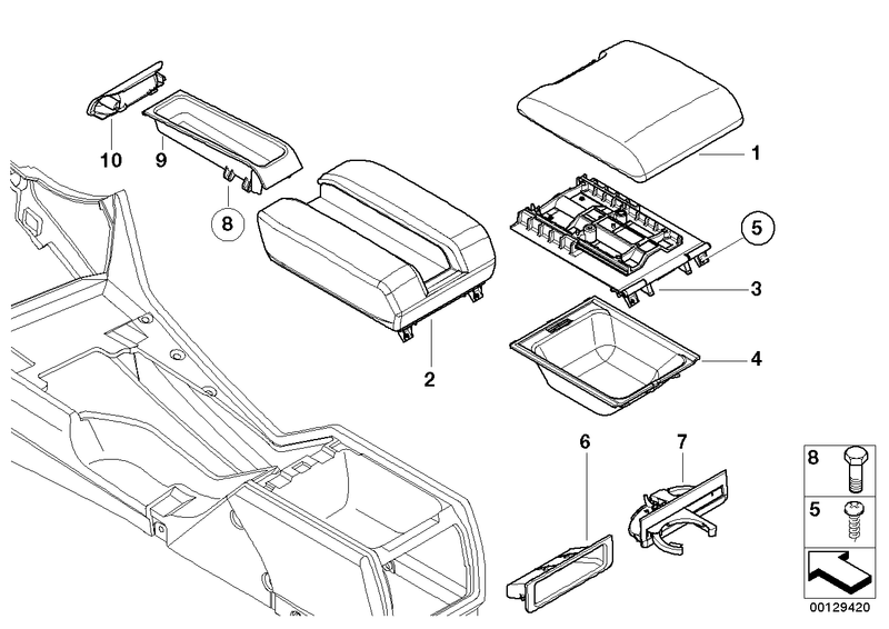 BMW Drink Holder Set Front and Rear