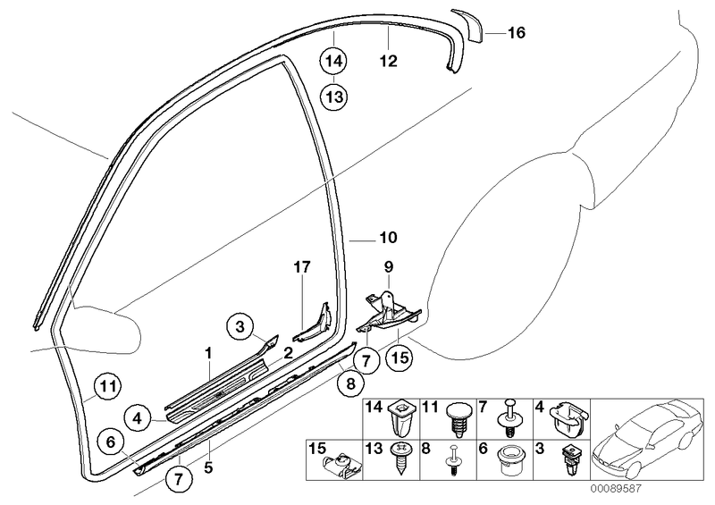 BMW Door Seal Edge Protector Right