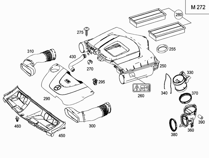 Mercedes-Benz Intake Hose Air Filter Right