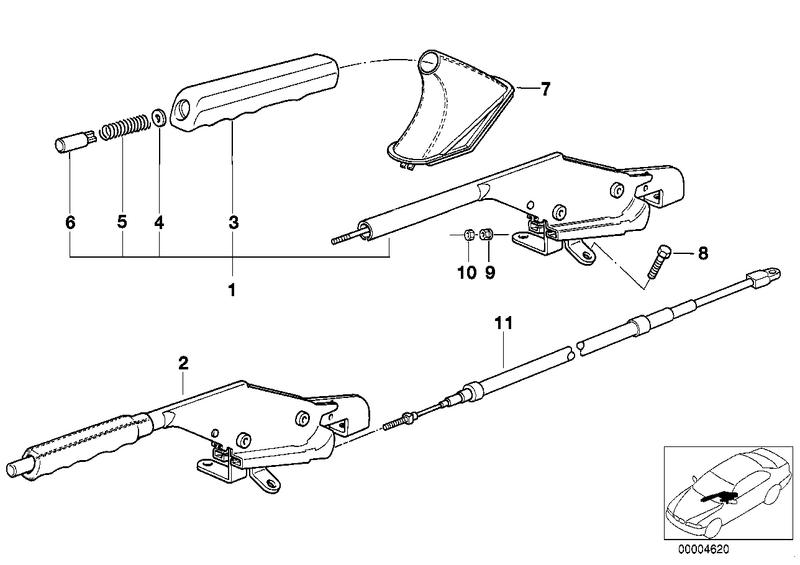 BMW Hand Brake Bowden Cable