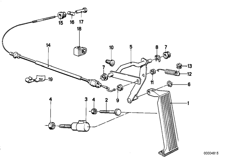 BMW Accelerator Bowden Cable