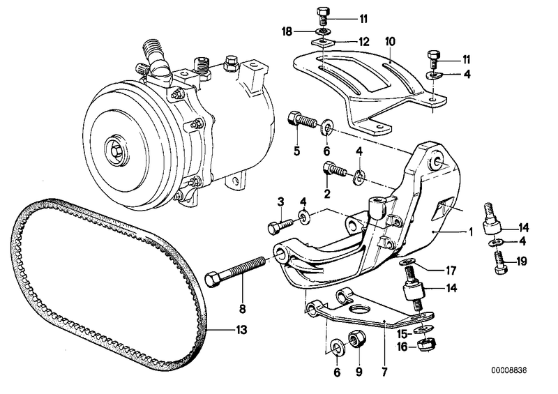 BMW Air Conditioning Compressor Adjusting Bar Washer