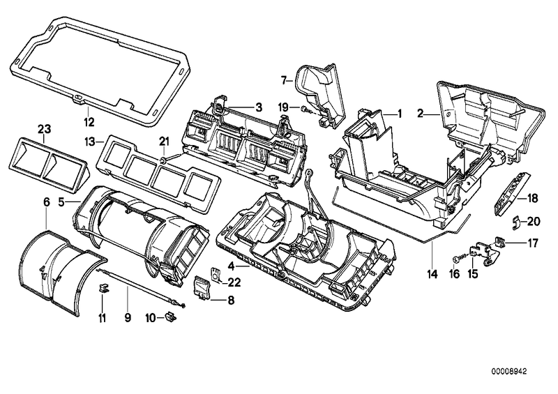 BMW Rubber Seal Air Conditioning Housing