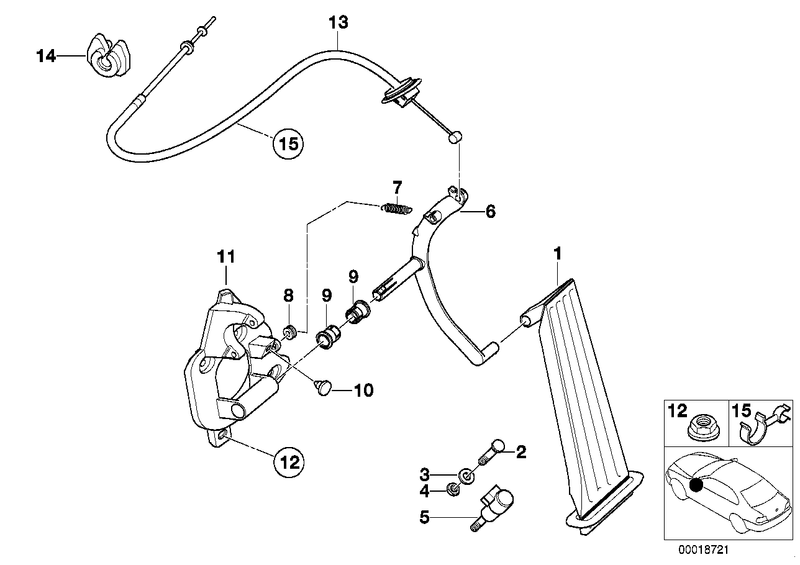 BMW Accelerator Bowden Cable