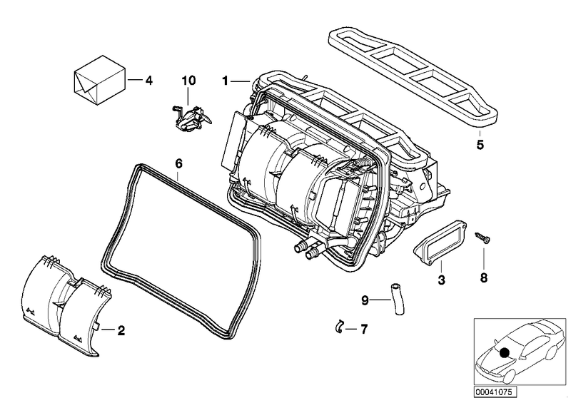 BMW Air Conditioning Blower Housing Gasket