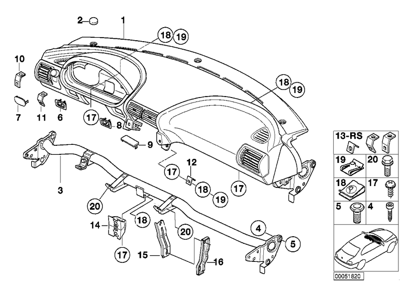 BMW Covering Cap Dashboard