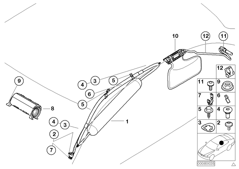 BMW Curtain Airbag Holder