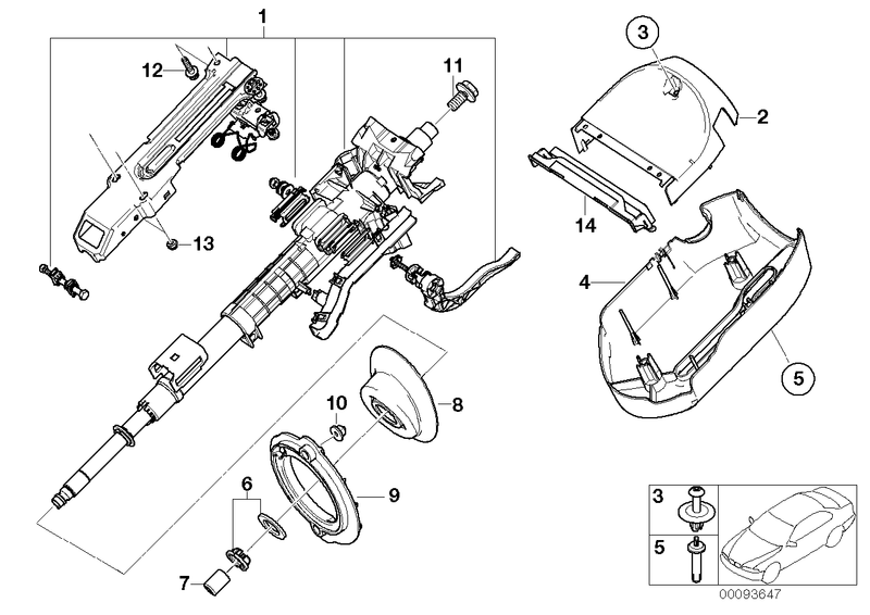 BMW Steering Column Cover