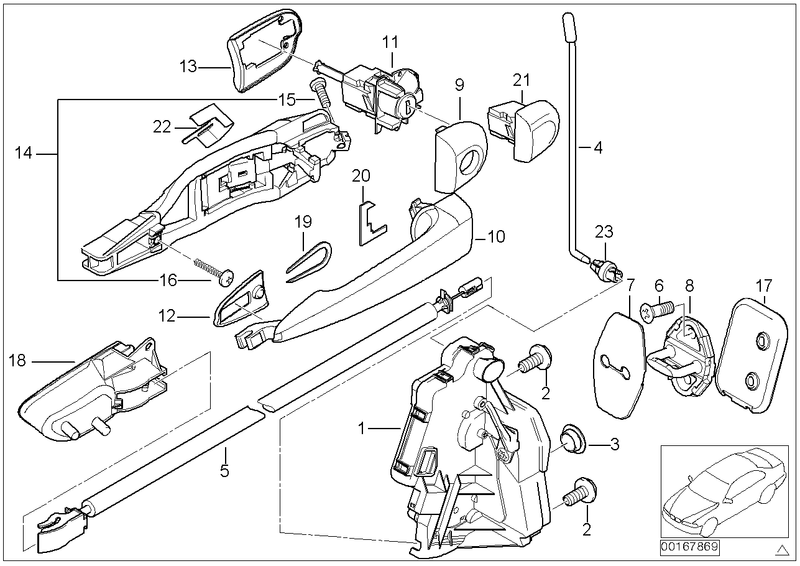 BMW Outer Door Handle Gasket Left