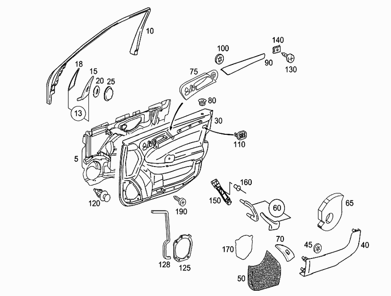 Mercedes-Benz Door Grab Interior Handle Left