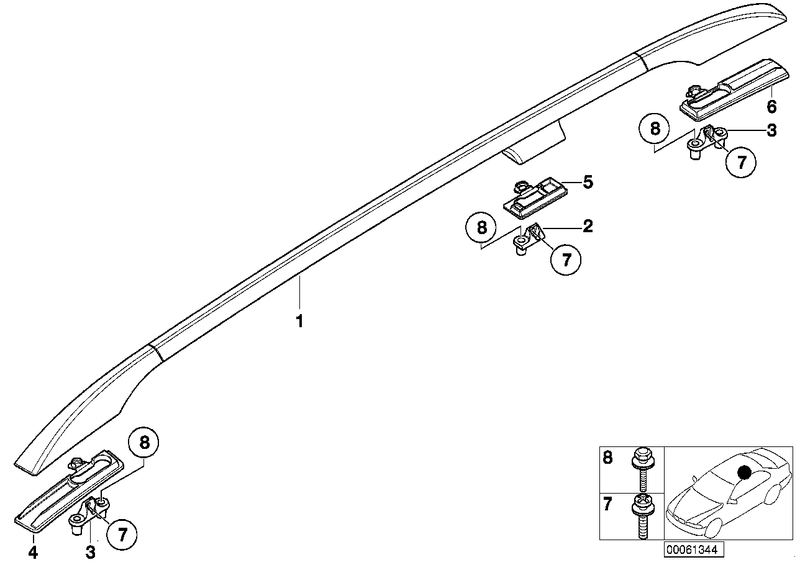 BMW Adaptor Roof Railing