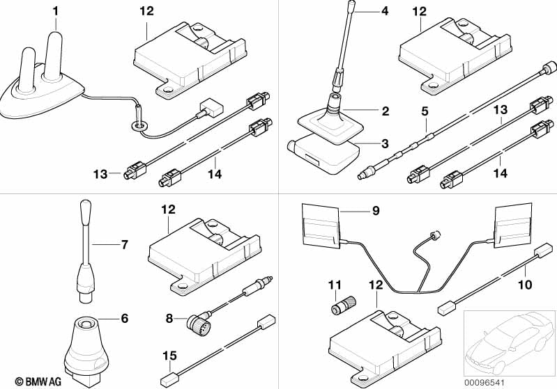 BMW Double Telephone Antenna