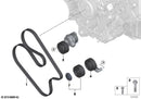 BMW Engine Deflection Guide Pulley V-Ribbed Belt