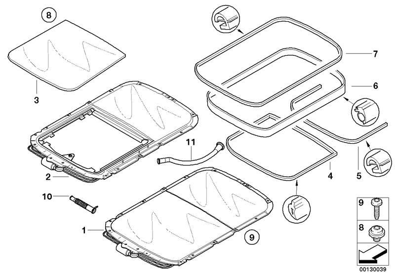 Mini Gasket Sliding Roof Frame