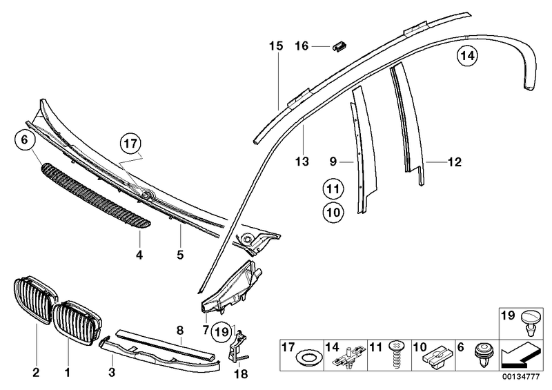 BMW Window Frame Cover