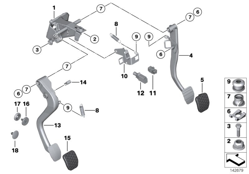 BMW Pedal Return Spring