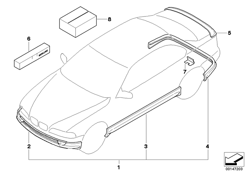 BMW Aerodynamic Side Skirts Set