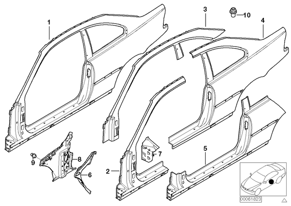 BMW Covering Plate Column Front Right