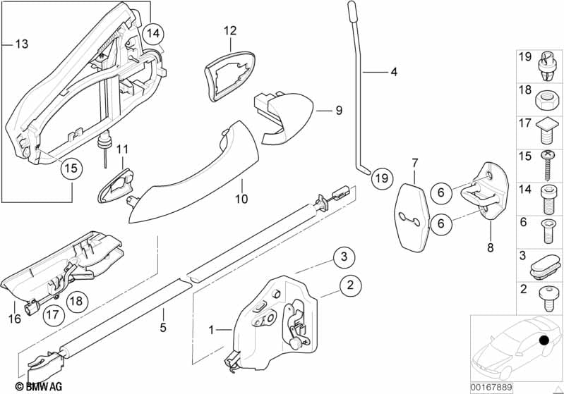 BMW Bowden Cable Front Door