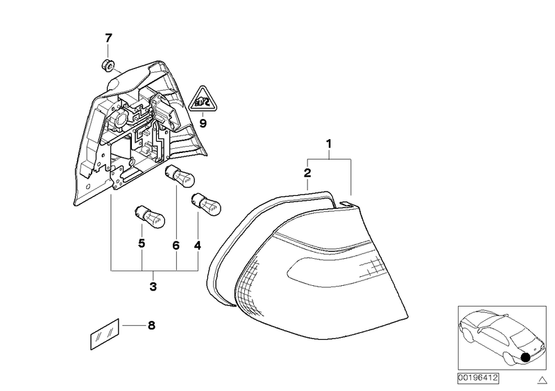 BMW Bulb Socket Tail Light Left