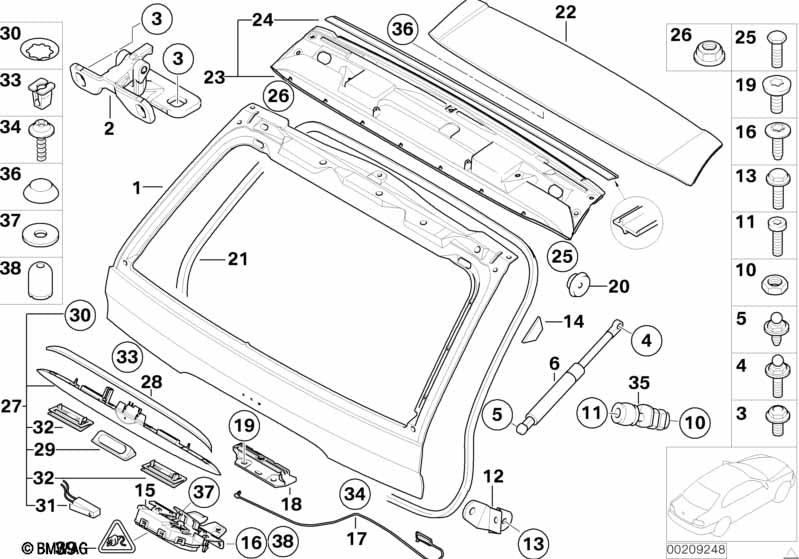 BMW Striker Boot Trunk Lid Top