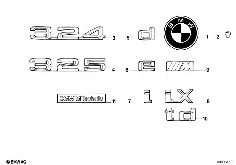 BMW Emblem Adhered Rear