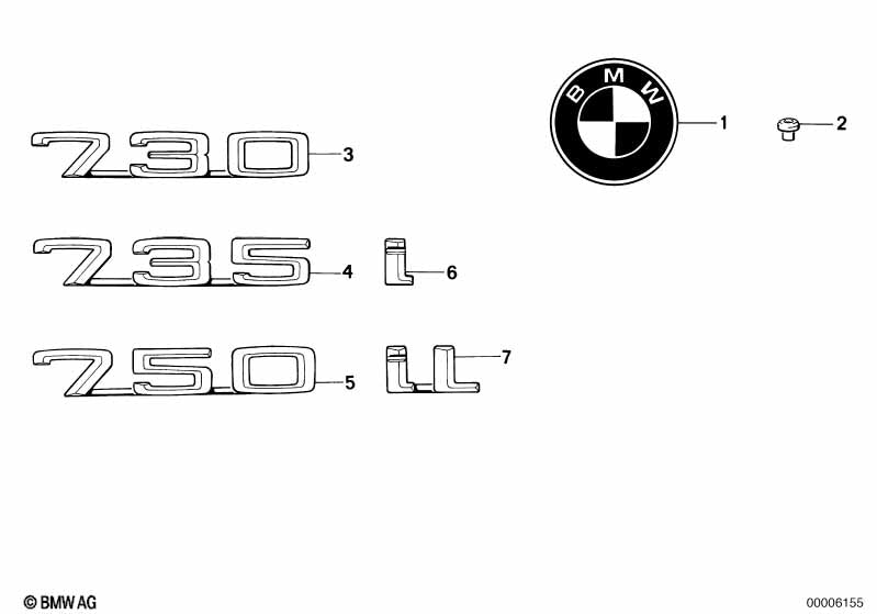 BMW Emblem Adhered Rear