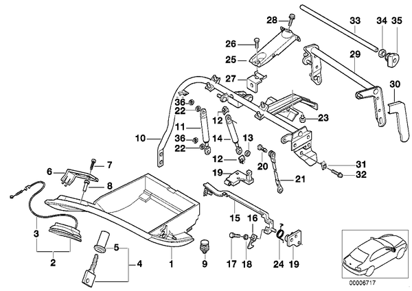 BMW Glove Box Lever