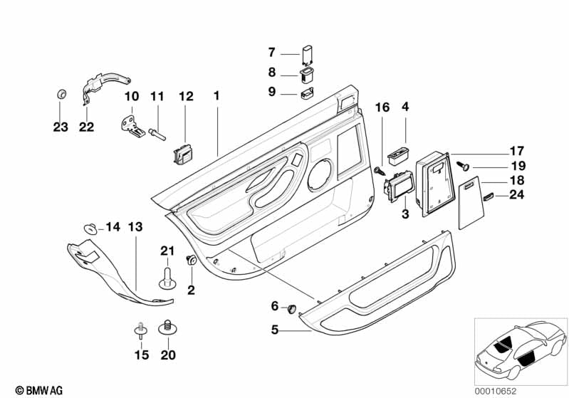 BMW Door Lock Securing Bush