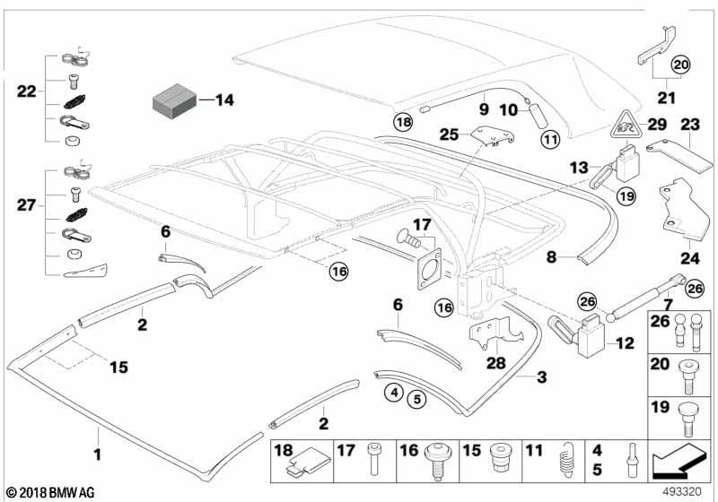 BMW Set of Covers for Latch Fasteners