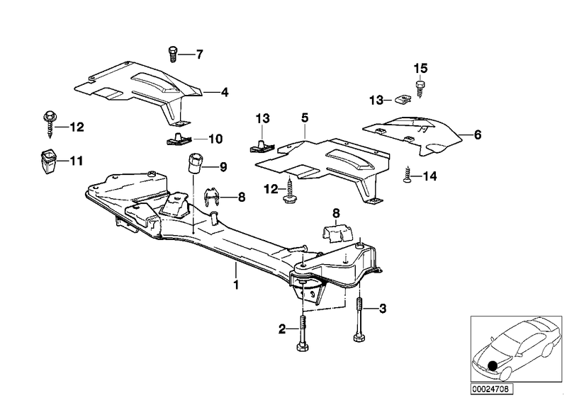 BMW Reduced Shaft Bolt Front Axle Support