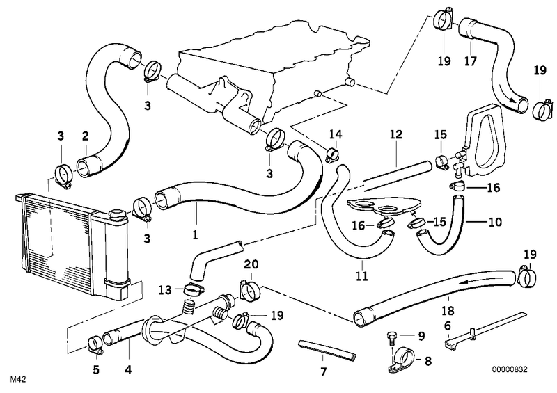 BMW Engine Coolant Water Hose