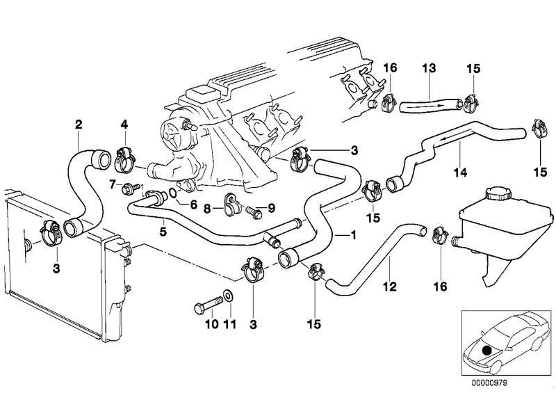 BMW Coolant Water Hose