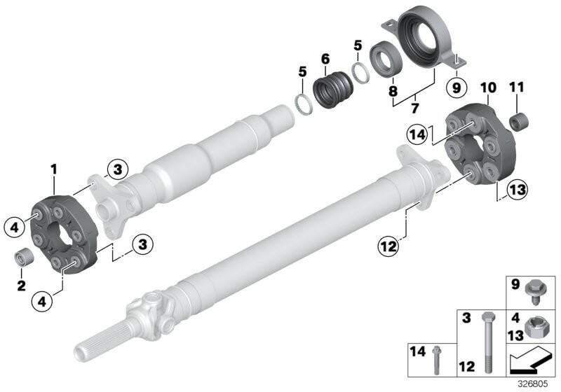 Mercedes-Benz Centre Propshaft Bearing