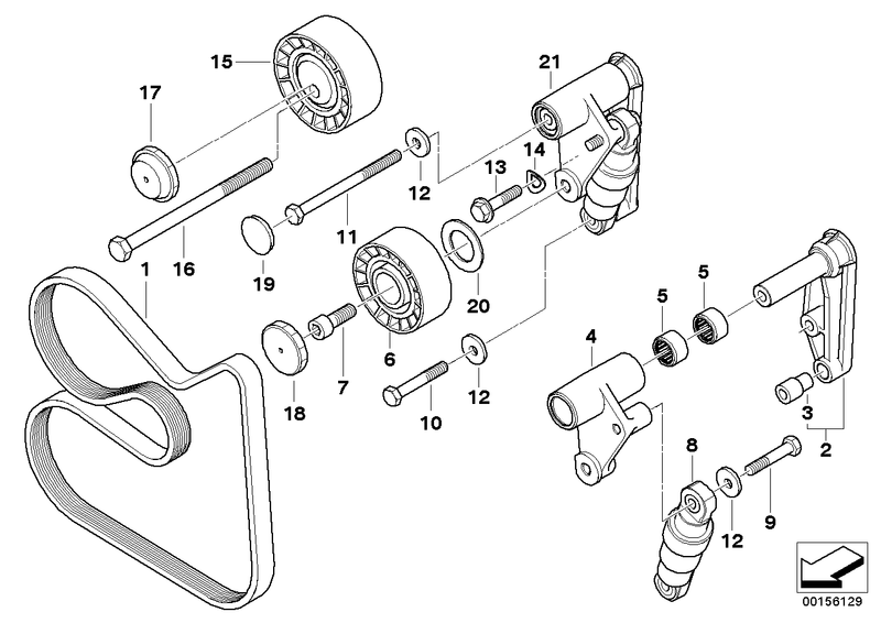 BMW Adjusting Tensioner Pulley