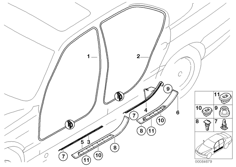 Genuine BMW Trim Panel Retainer Plug