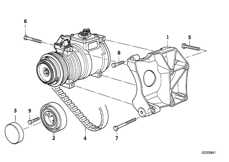 BMW Engine Tensioner Pulley V-Ribbed Belt