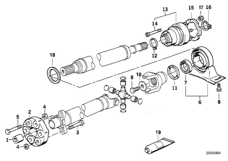 BMW Drive Shaft Universal Joint Flex Disc Guibo