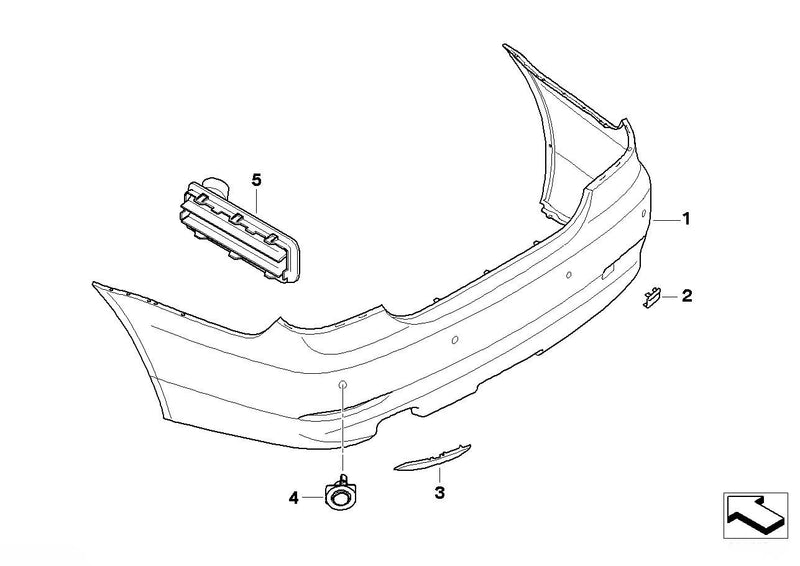 Genuine BMW Rear Bumper Reflector Right