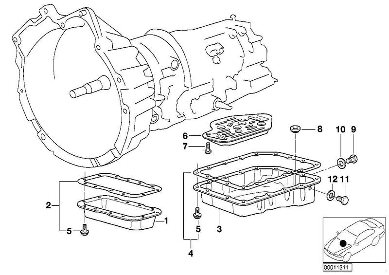 BMW Automatic Transmission Oil Pan Gasket Seal and Screws