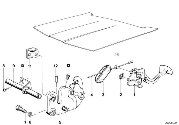 Genuine BMW Engine Bonnet Hood Mechanism