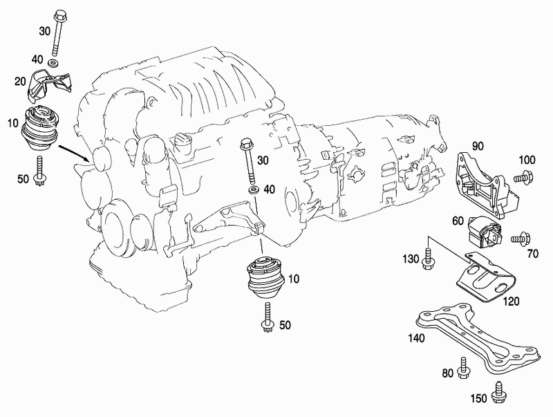 Genuine Lemforder Mercedes-Benz Engine Mount