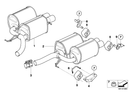 Genuine BMW E60 M5 Exhaust System Rear Silencer