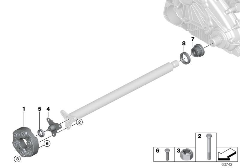 BMW Drive Shaft Universal Joint Flex Disc Guibo