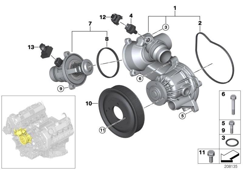 BMW Engine Coolant Water Pump and Seals