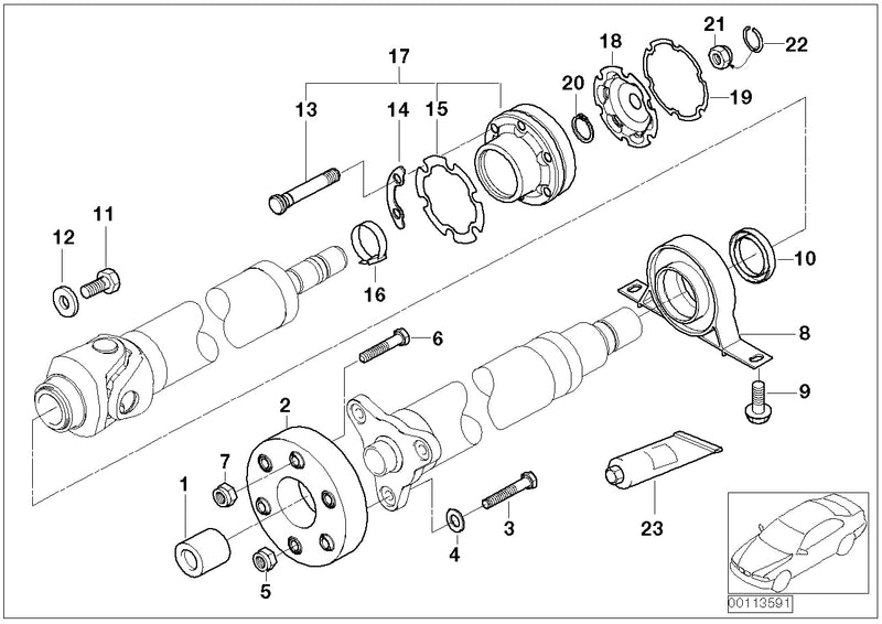 BMW Drive Shaft Universal Joint Flex Disc Guibo