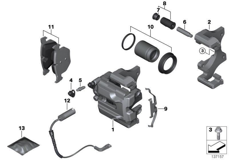 BMW Brake Pad Wear Sensor Rear  