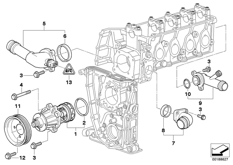 BMW Coolant Water Flange