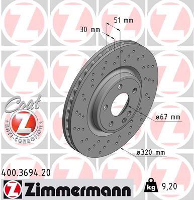 Mercedes-Benz AMG Brake Disc Rotor Set Front